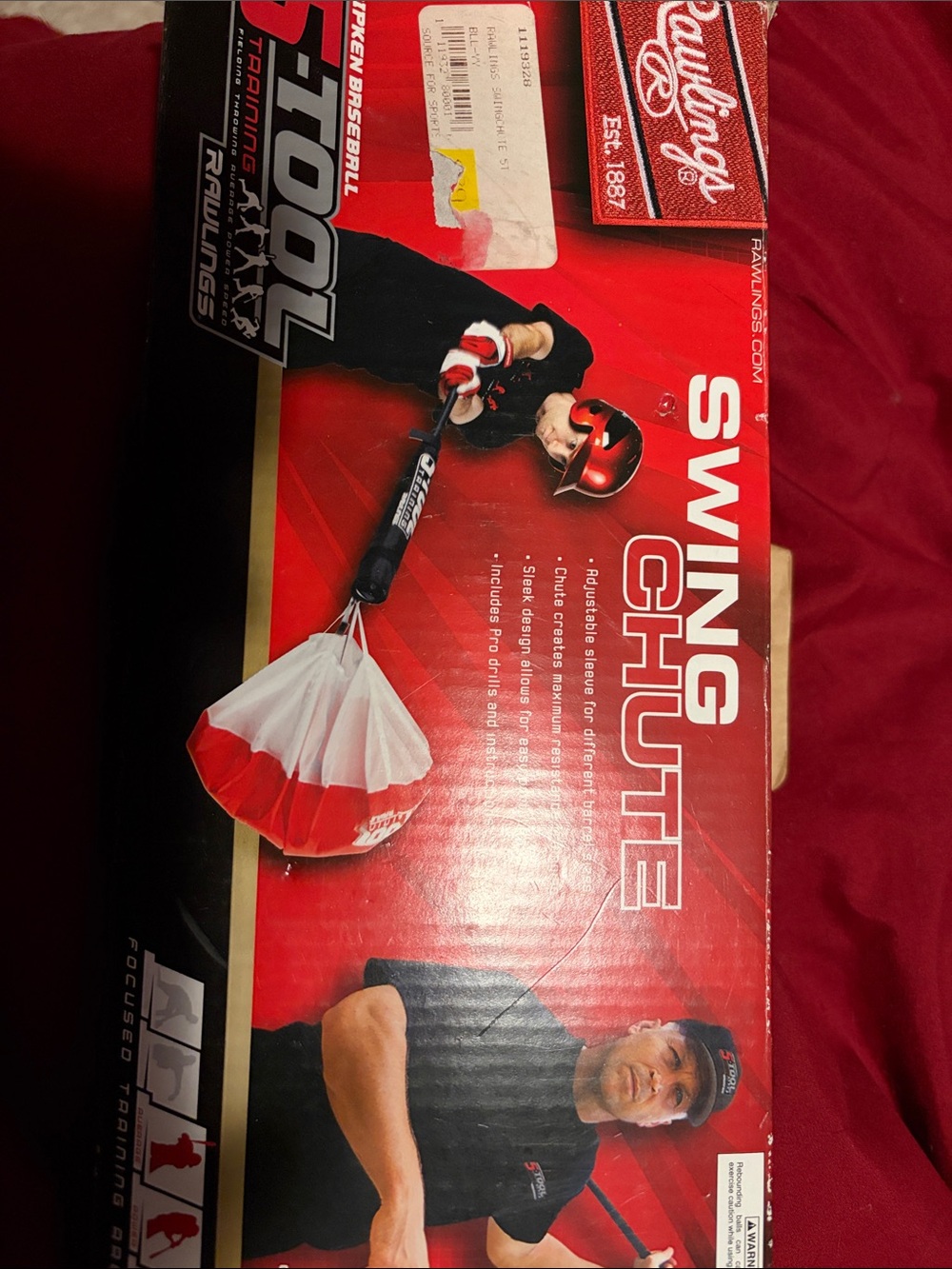 Rawlings Red and White Swing Chute Bat Training Aid